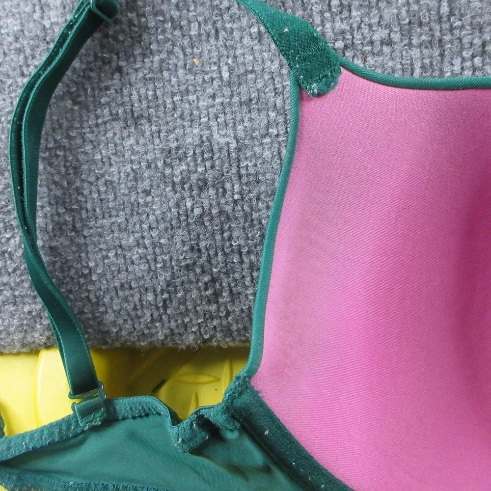 PINK Wear Everywhere Bra Womens 34D Green Lightly Lined Underwire T Shirt